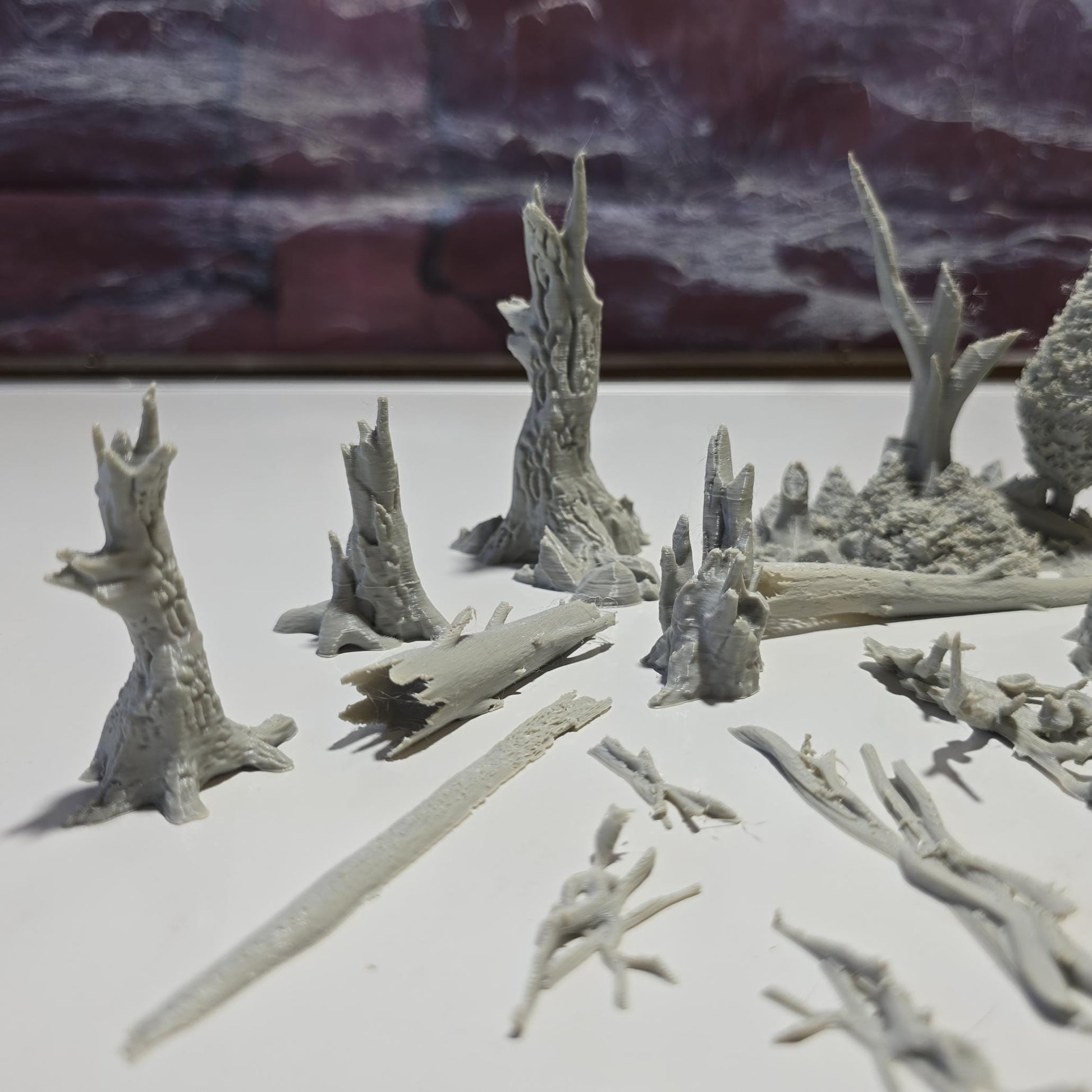 Fallen Woodland Expansion Pack: Stumps, Roots & Tree Remnants, Forest Scatter Terrain 28MM Tabletop Terrain, Gaming, Kingdom of Guardia