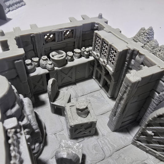 Humble Hearth Cottage: Woodland Peasant Home 28MM Tabletop Terrain, Model Railroading, Gaming