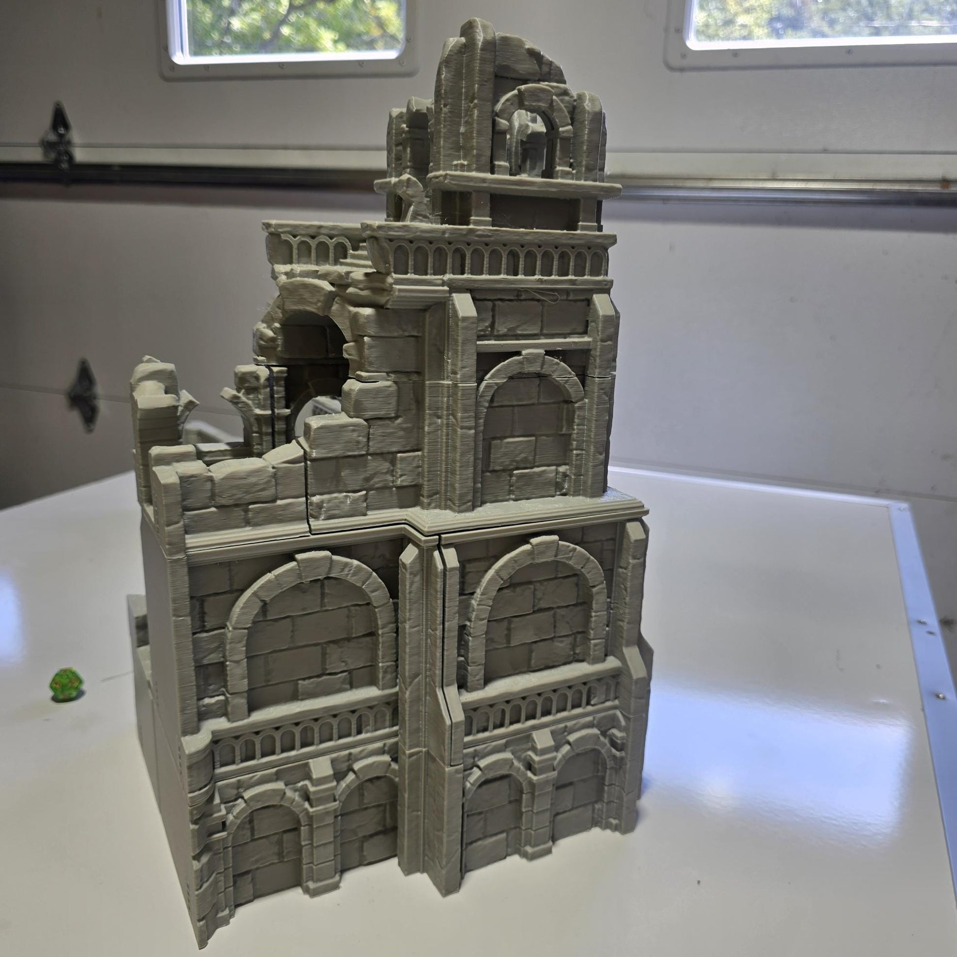 Corner Tower Ruins - 28mm Scale dark realms - - Dungeons and Dragons - 28mm Terrain - terrain