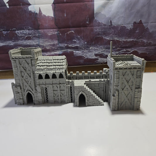 Defensive Post: Medieval Fortress Outpost Tower Terrain Standard Tabletop Terrain, Gaming