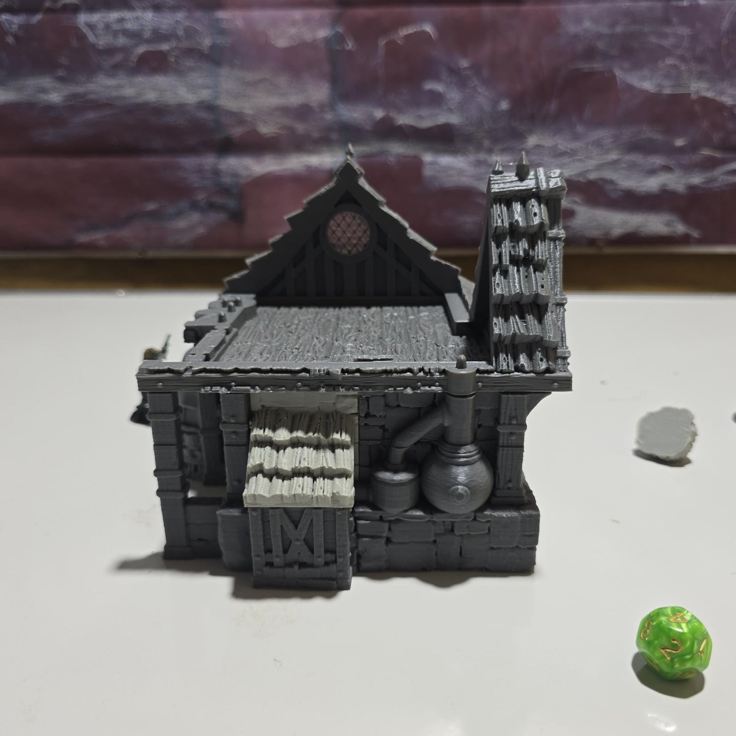 Alchemist Hut: Medieval Fantasy Alchemy Workshop Terrain Standard Tabletop Terrain, Gaming