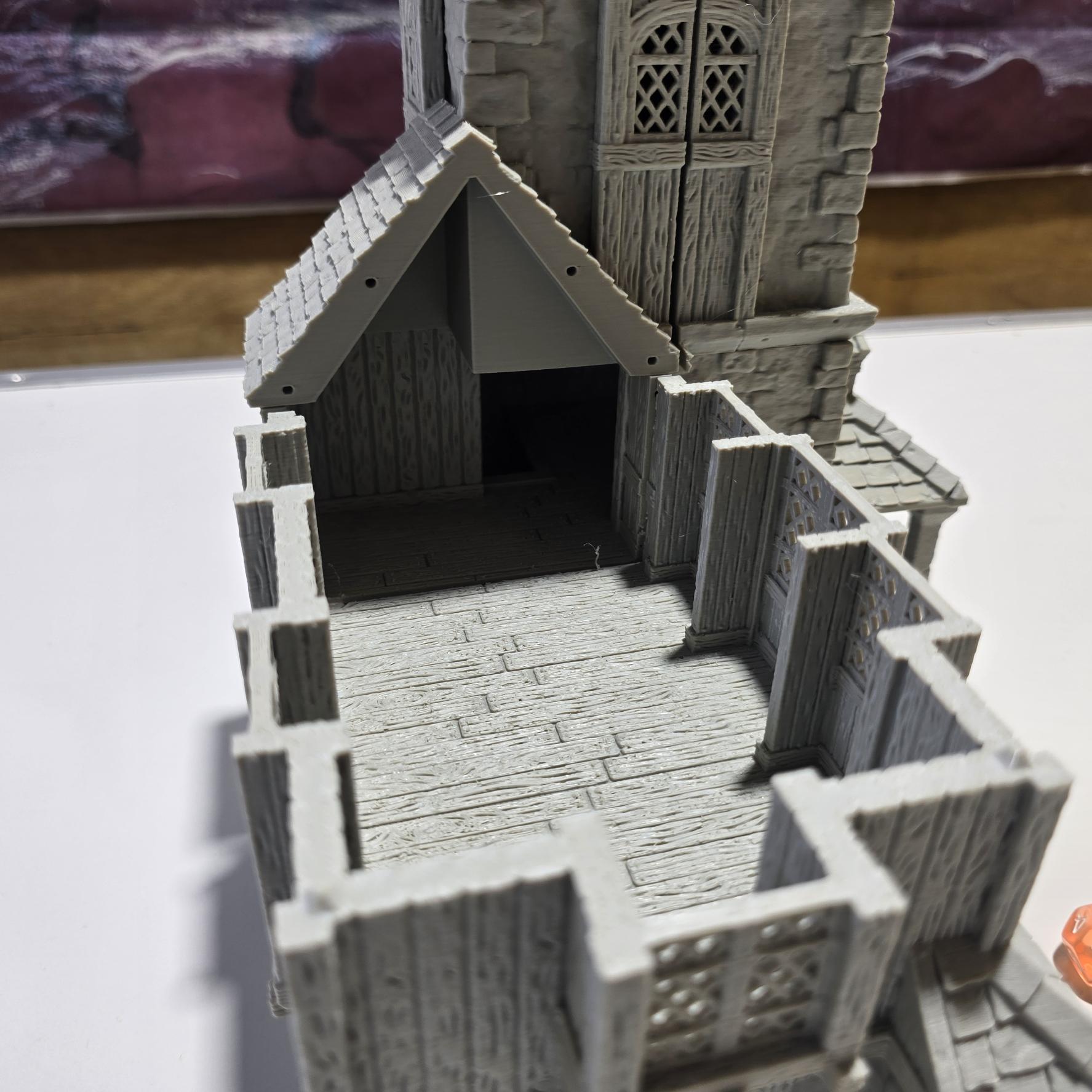 Medieval Library House: 14th Century Tudor Architectural Model, Ideal for Tabletop RPGs, Fantasy & Historical Settings
