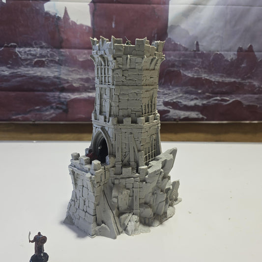 Outpost Tower: Medieval Watchtower Terrain Standard Tabletop Terrain, Gaming