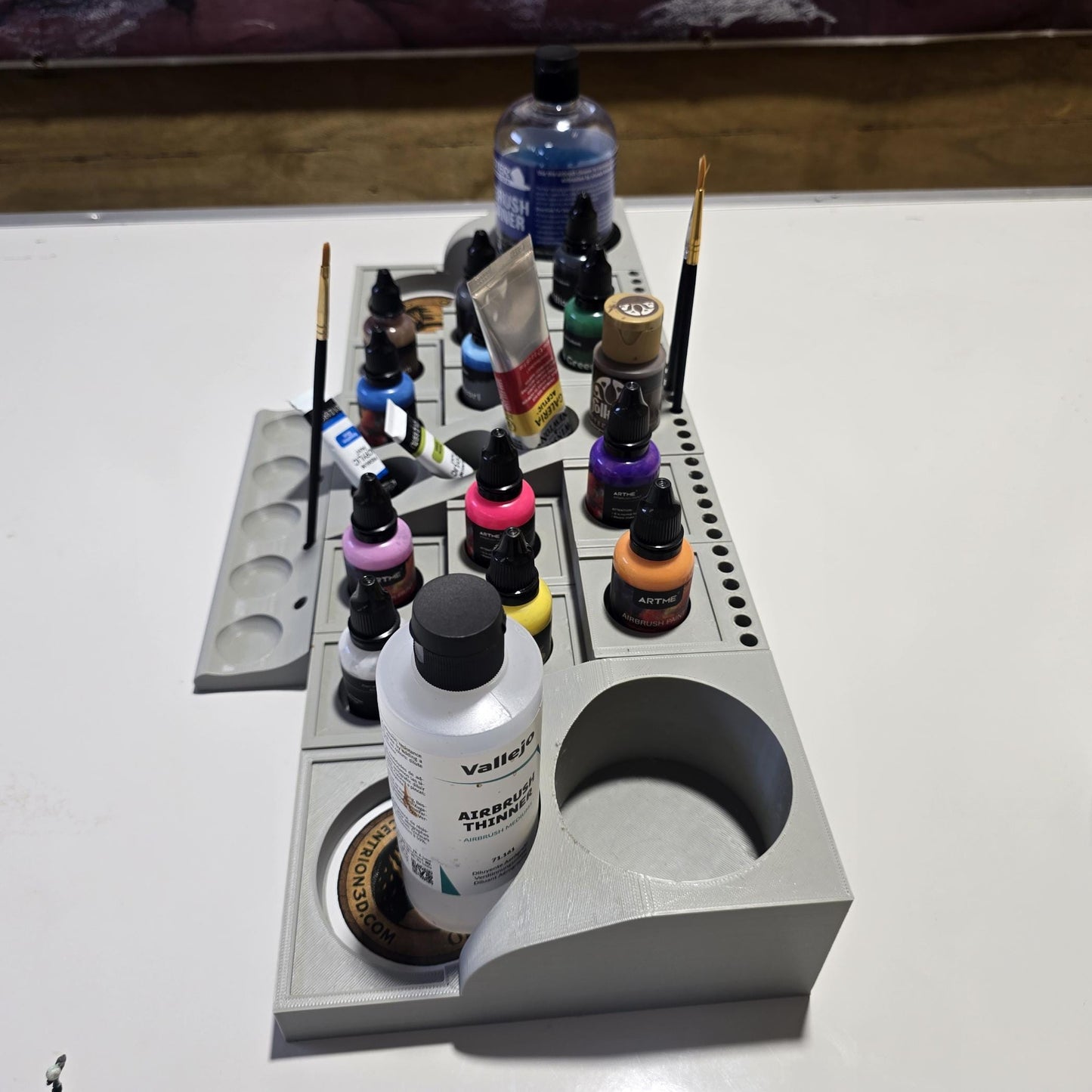 Modular Paint Station – Hobby Workstation | Expandable Tool and Paint Organizer for Miniature Painting, Crafts, & Art Studios