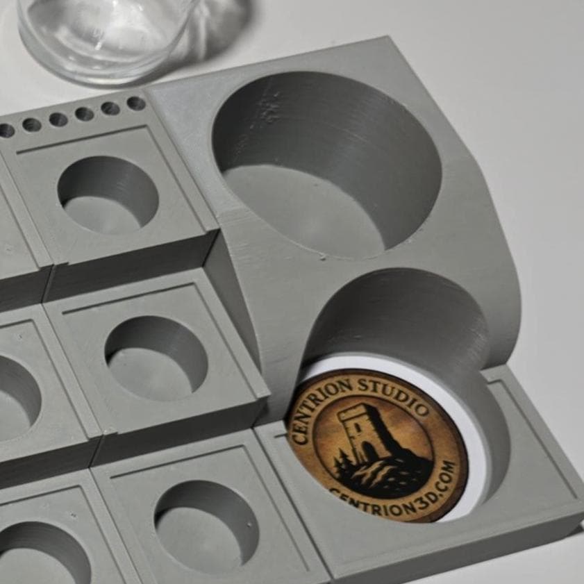 Modular Paint Station – Hobby Workstation | Expandable Tool and Paint Organizer for Miniature Painting, Crafts, & Art Studios