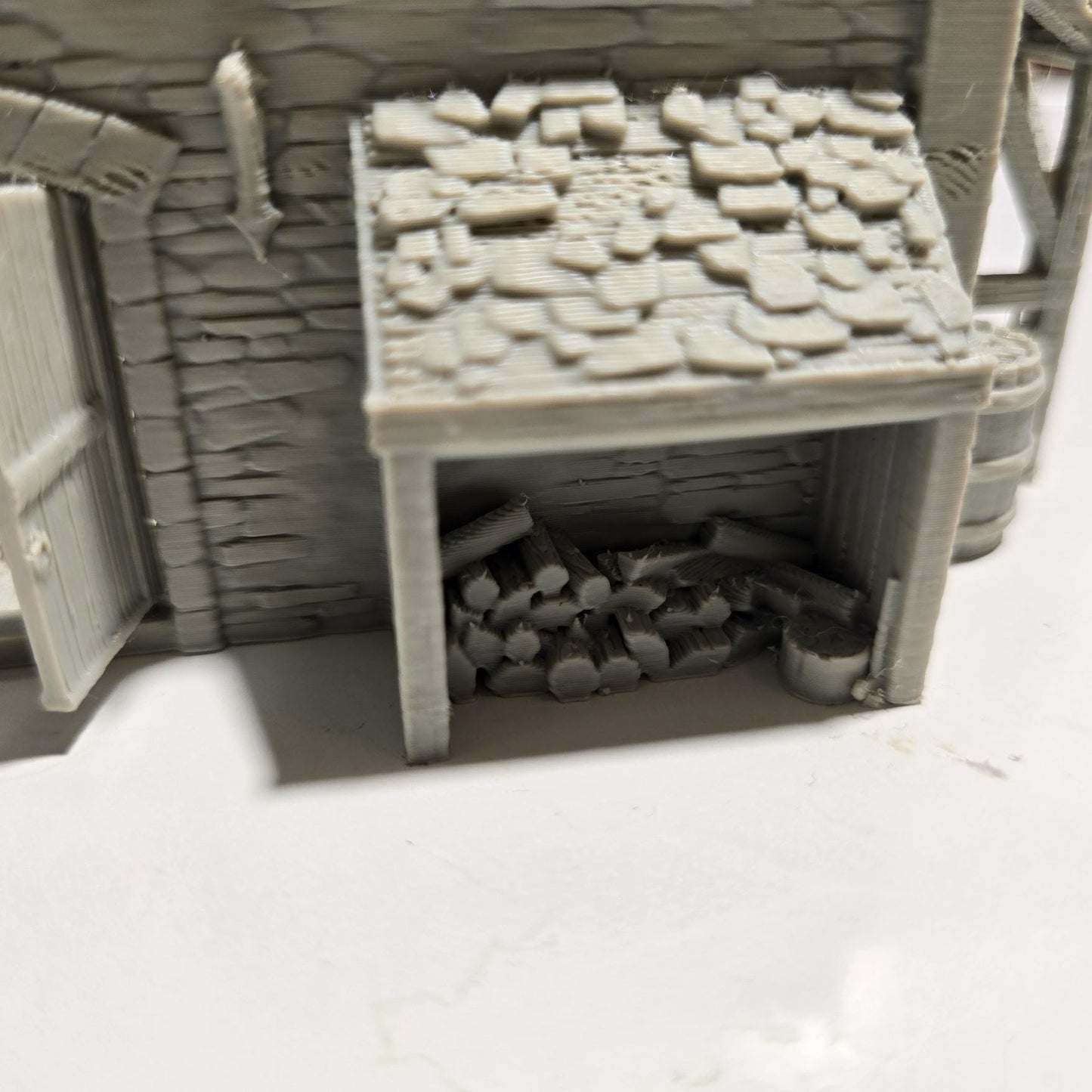 28mm Colonial Cattle Shed | 3D Printed Barn Terrain for Tabletop Games & Dioramas | Unpainted Farm Building