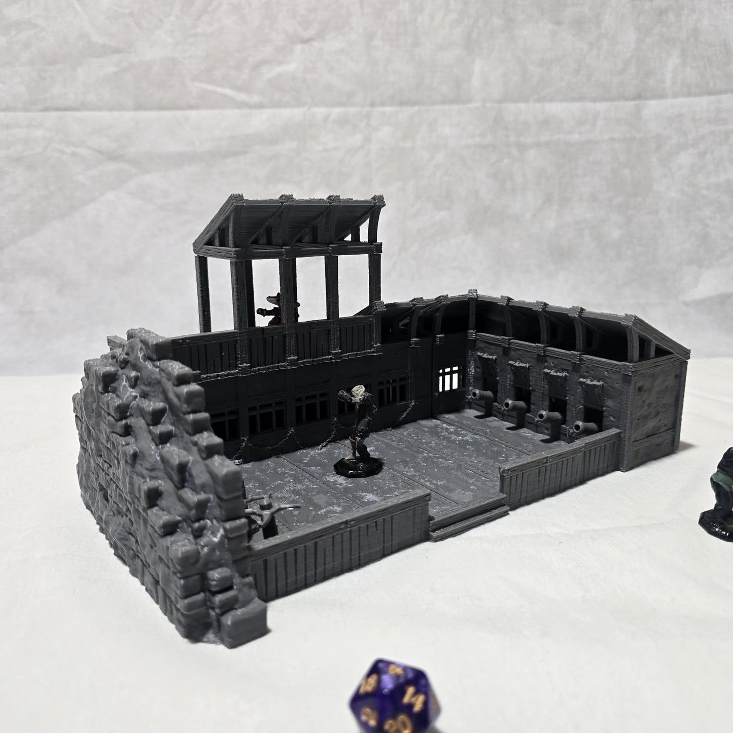 Back Alley Fight Arena: Medieval Urban Combat Pit Standard Tabletop Terrain, Gaming