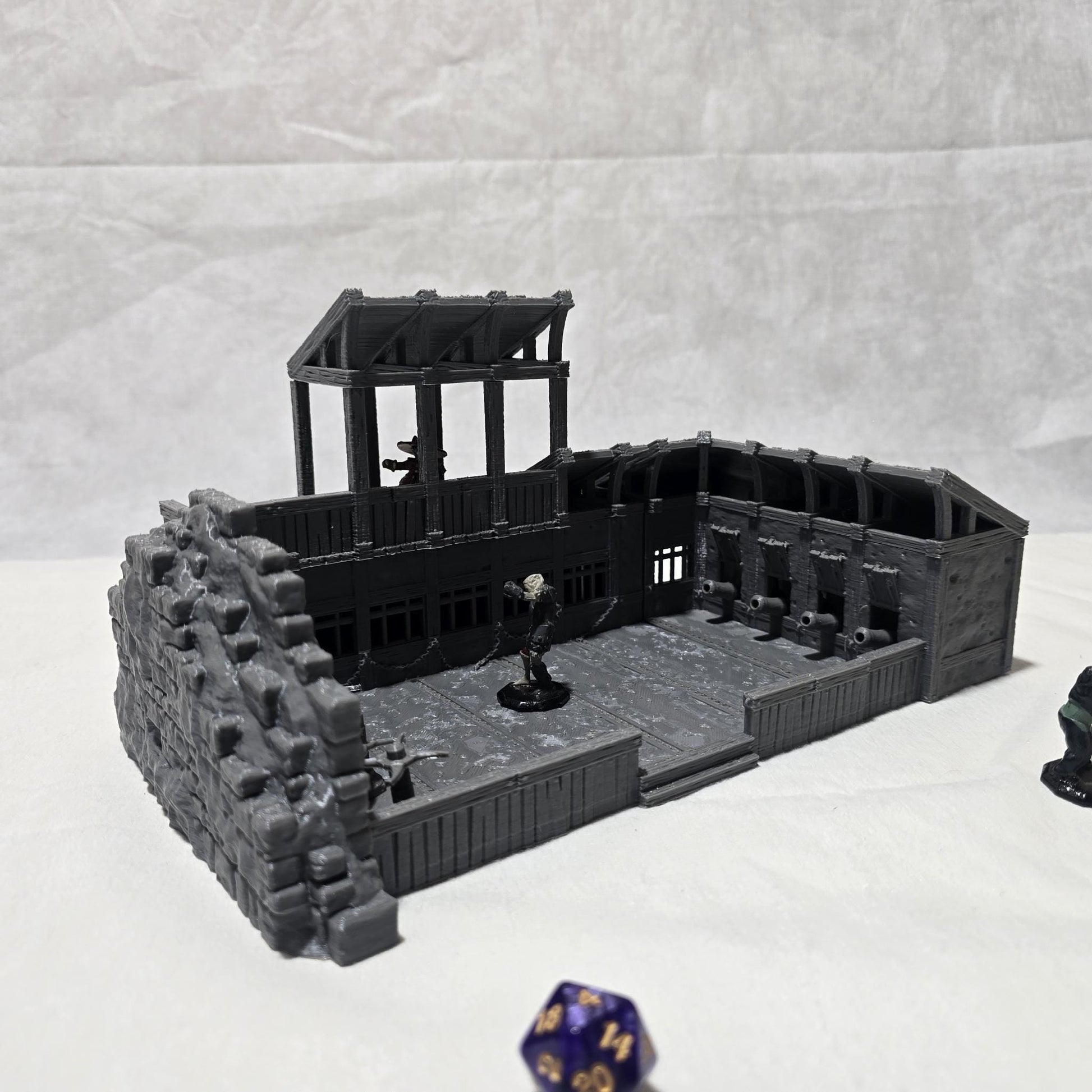 Back Alley Fight Arena: Medieval Urban Combat Pit Standard Tabletop Terrain, Gaming
