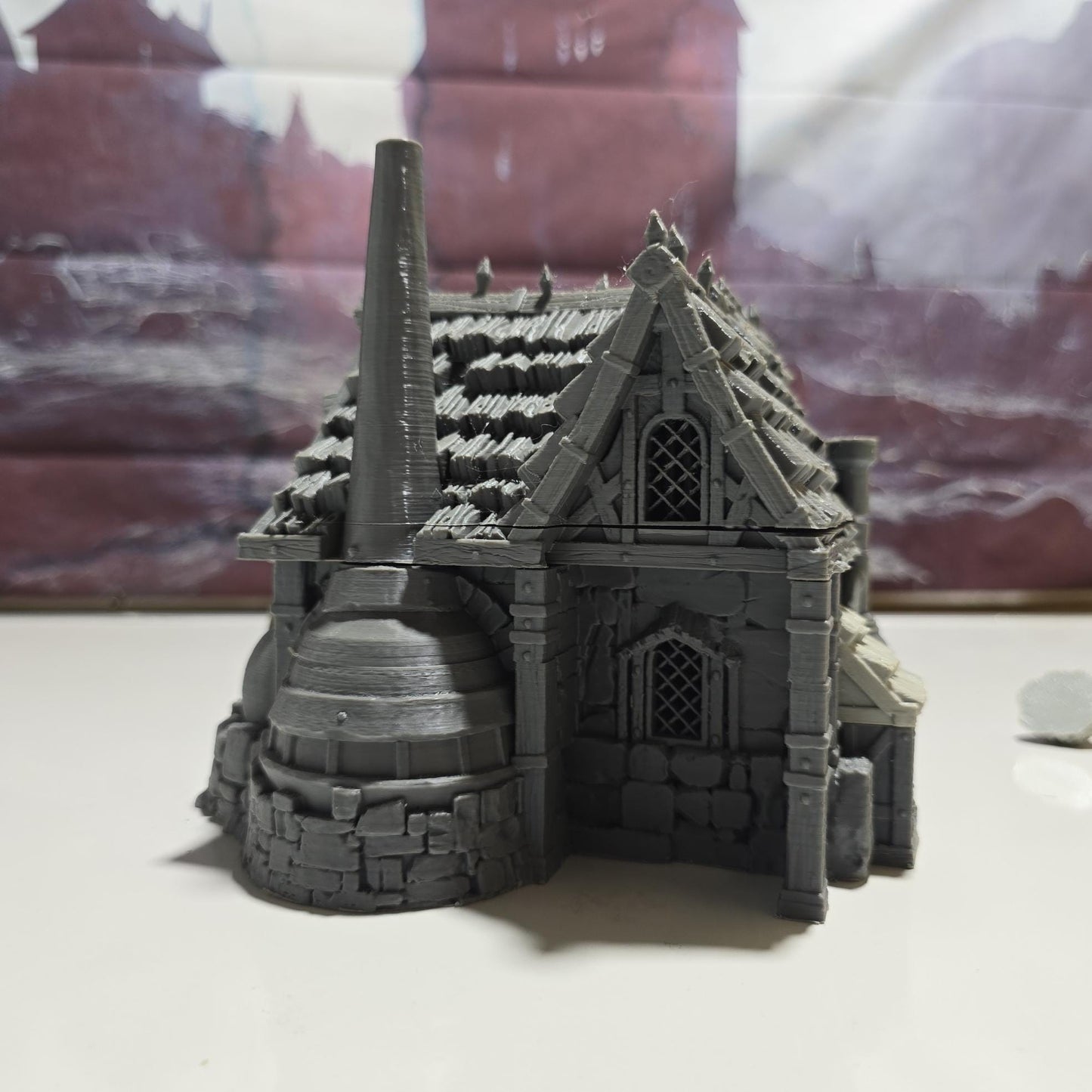 Alchemist Hut: Medieval Fantasy Alchemy Workshop Terrain Standard Tabletop Terrain, Gaming