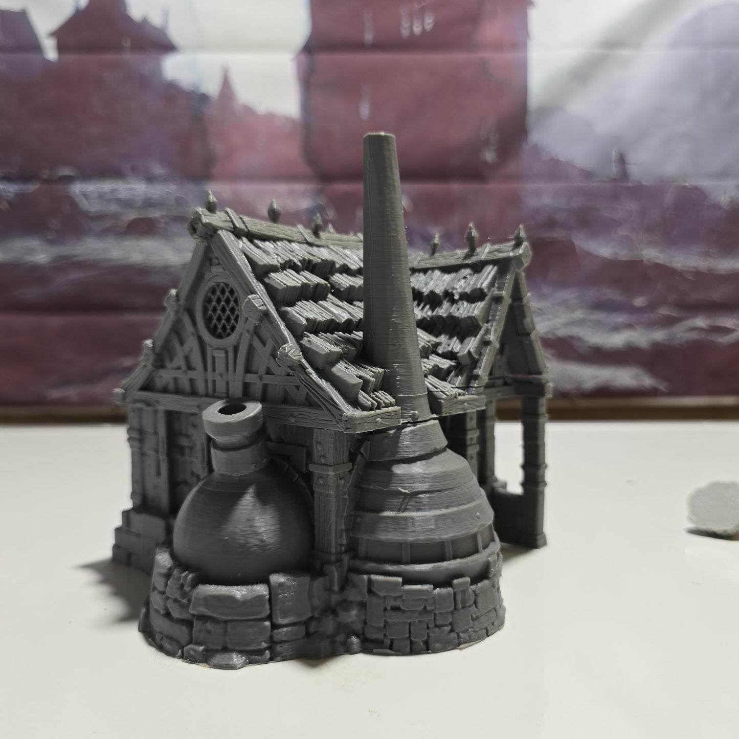 Alchemist Hut: Medieval Fantasy Alchemy Workshop Terrain Standard Tabletop Terrain, Gaming