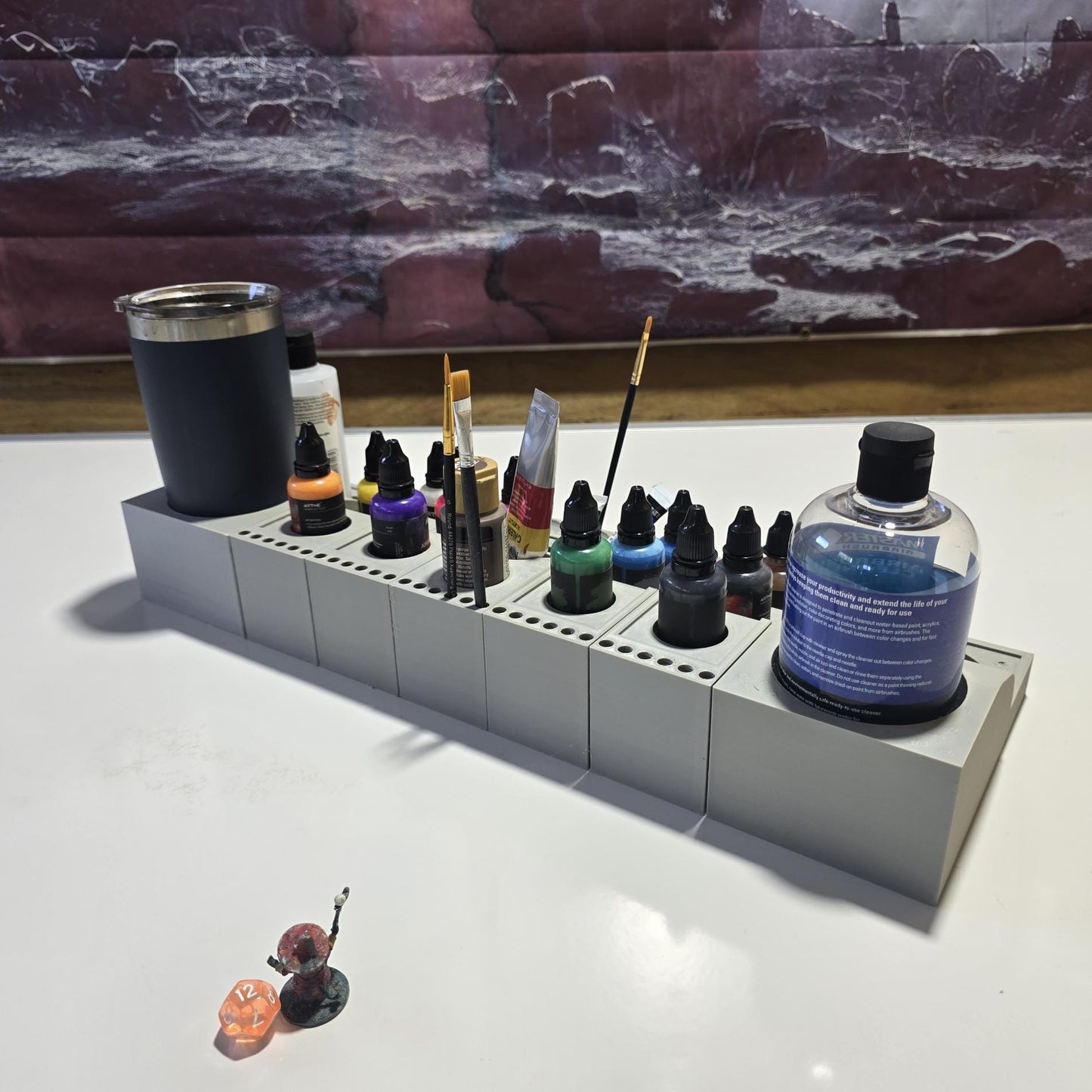 Modular Paint Station – Hobby Workstation | Expandable Tool and Paint Organizer for Miniature Painting, Crafts, & Art Studios