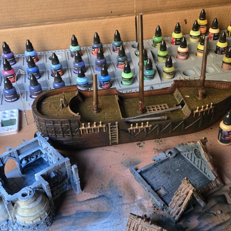 Modular Paint Station – Hobby Workstation | Expandable Tool and Paint Organizer for Miniature Painting, Crafts, & Art Studios