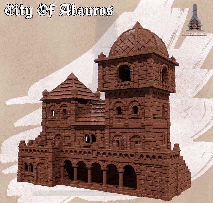 City of Abauros Bell Tower – 28 mm 3D Printed Unpainted PLA