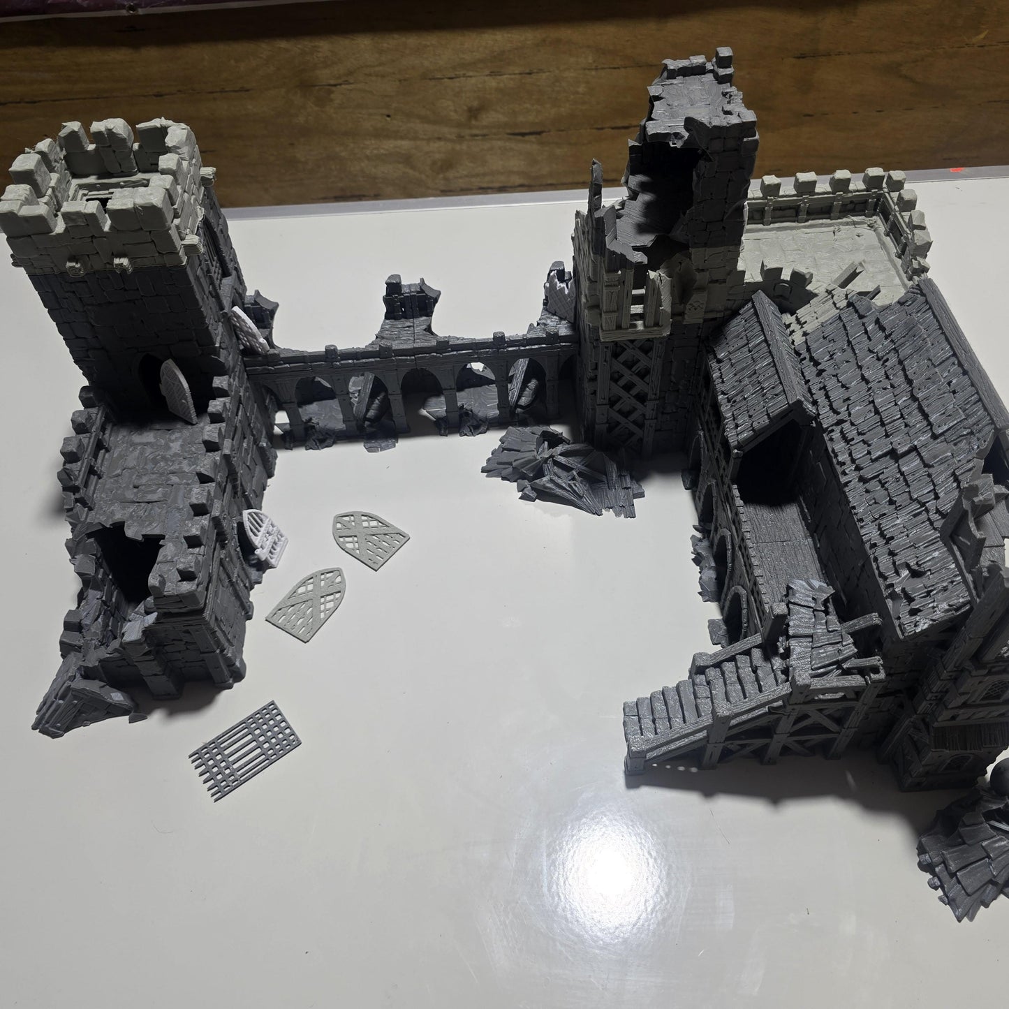 The Fall of Guardia: Ruined Barracks & Bell Tower 28MM Tabletop Terrain, Model Railroading, Gaming