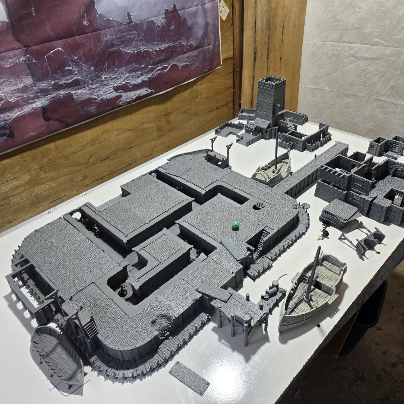 Ancrabourg Prison Complex, Prison, jail, lockup, Port Royal, Skirmish, D&D Terrain, Tabletop Terrain