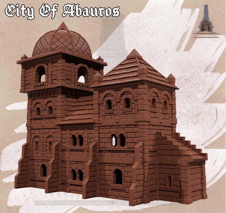 City of Abauros Bell Tower – 28 mm 3D Printed Unpainted PLA
