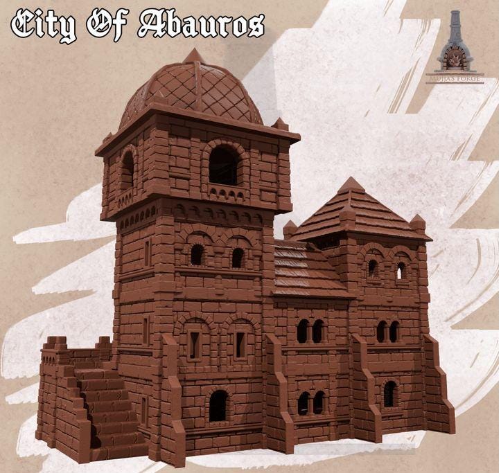 City of Abauros Bell Tower – 28 mm 3D Printed Unpainted PLA