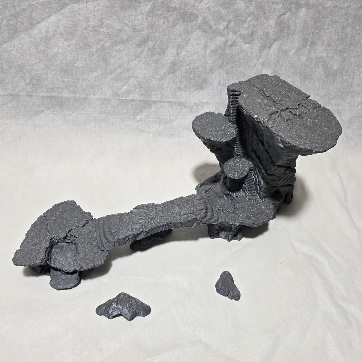 Highmarch Crags Cliff Set – 28 mm Cliff & Rock Set – 3D Printed Unpainted PLA Terrain for Tabletop RPGs, DnD