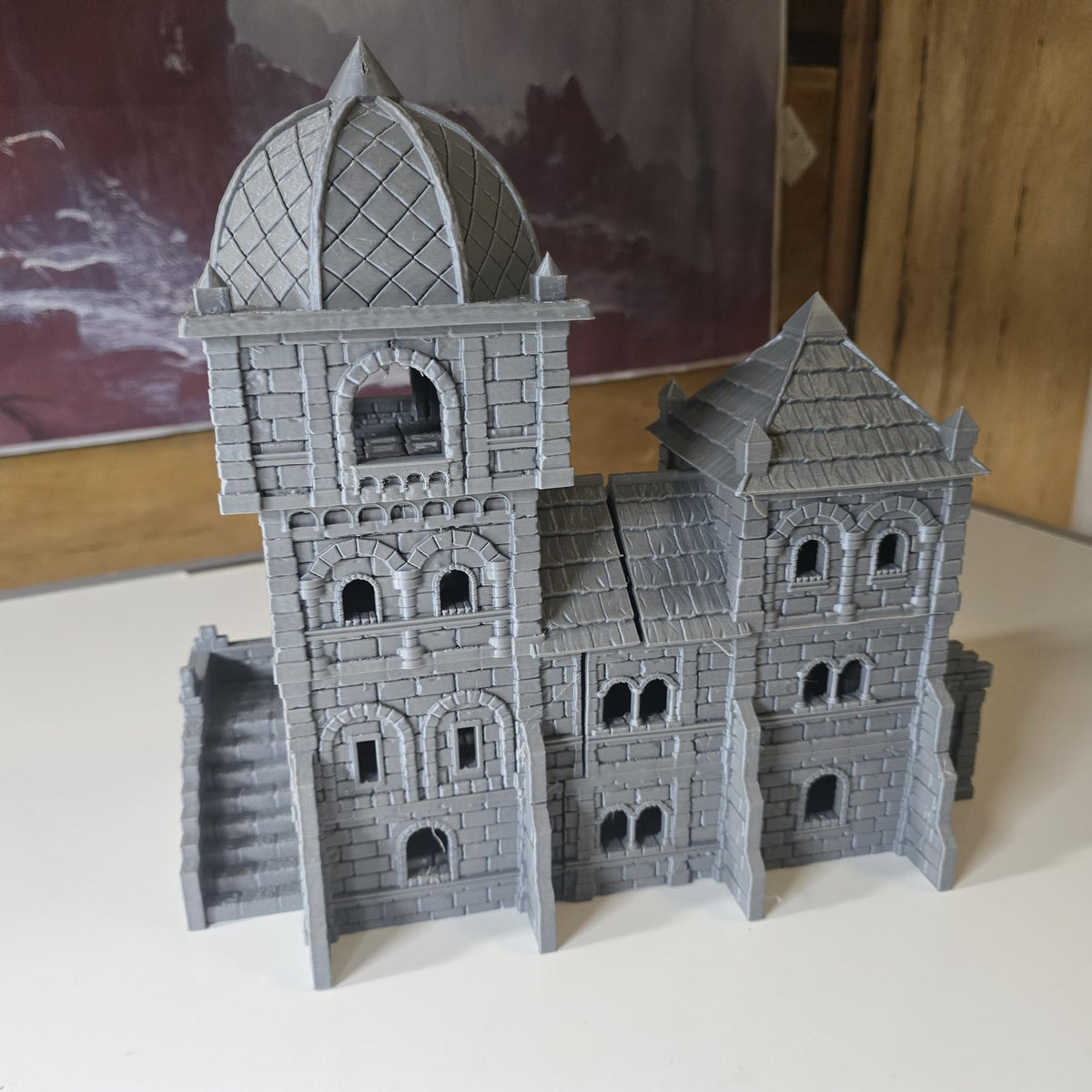 City of Abauros Bell Tower – 28 mm 3D Printed Unpainted PLA