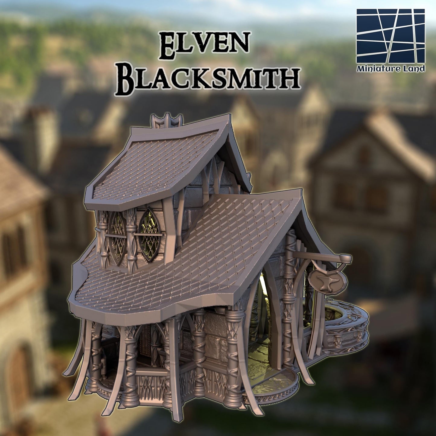 Elven Blacksmith – 28mm Fantasy Forge Shop