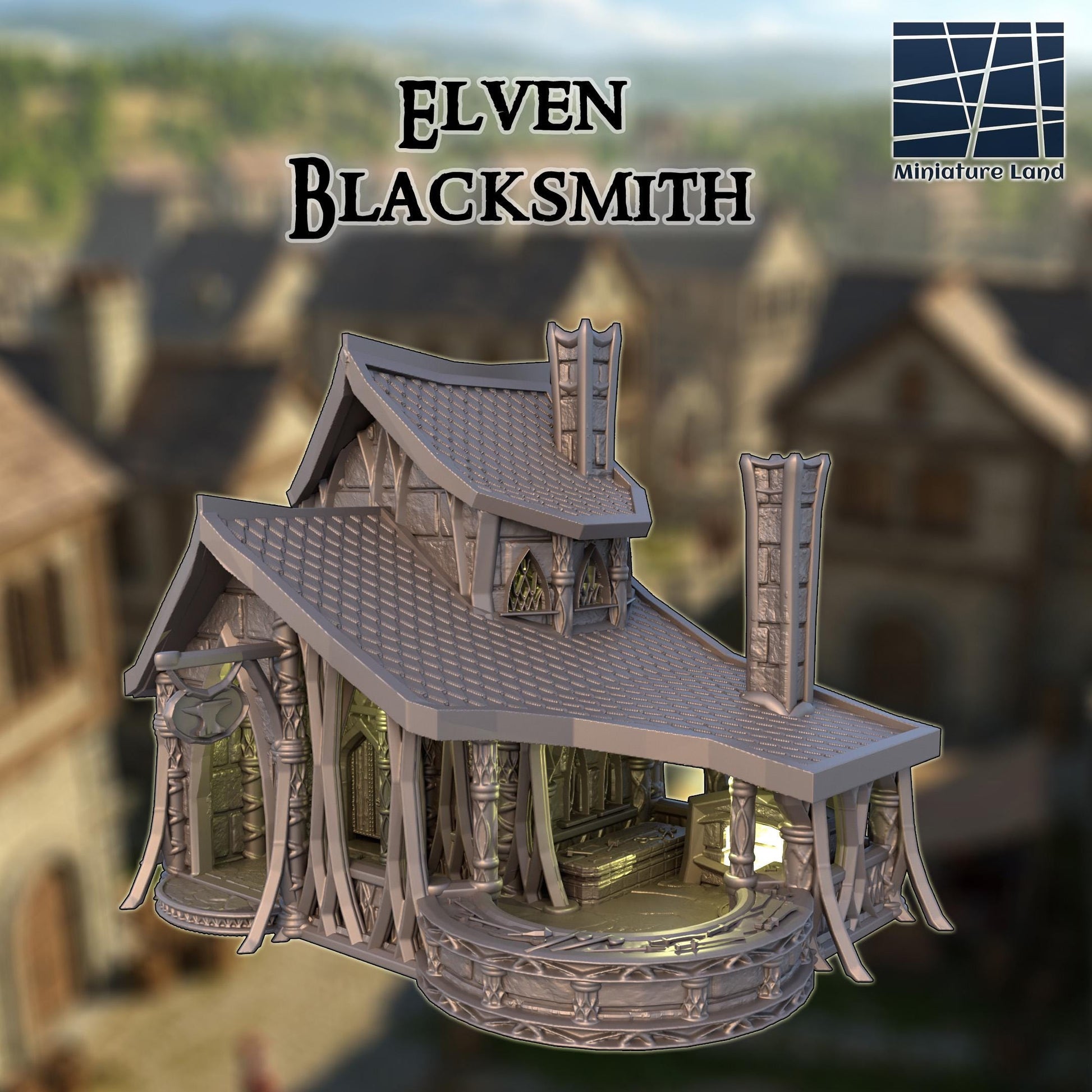 Elven Blacksmith – 28mm Fantasy Forge Shop