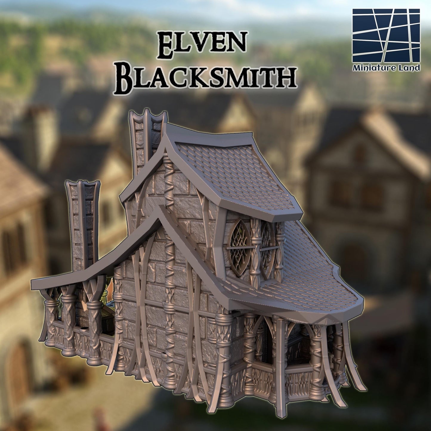 Elven Blacksmith – 28mm Fantasy Forge Shop