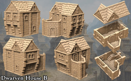 Dwarven Strongstone House B – 28mm Fortified Stone Building