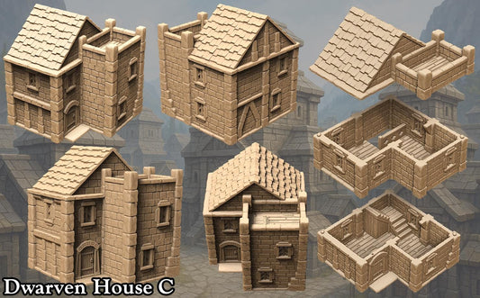 Dwarven Stonekeep House C – 28mm Fortified Stone Building