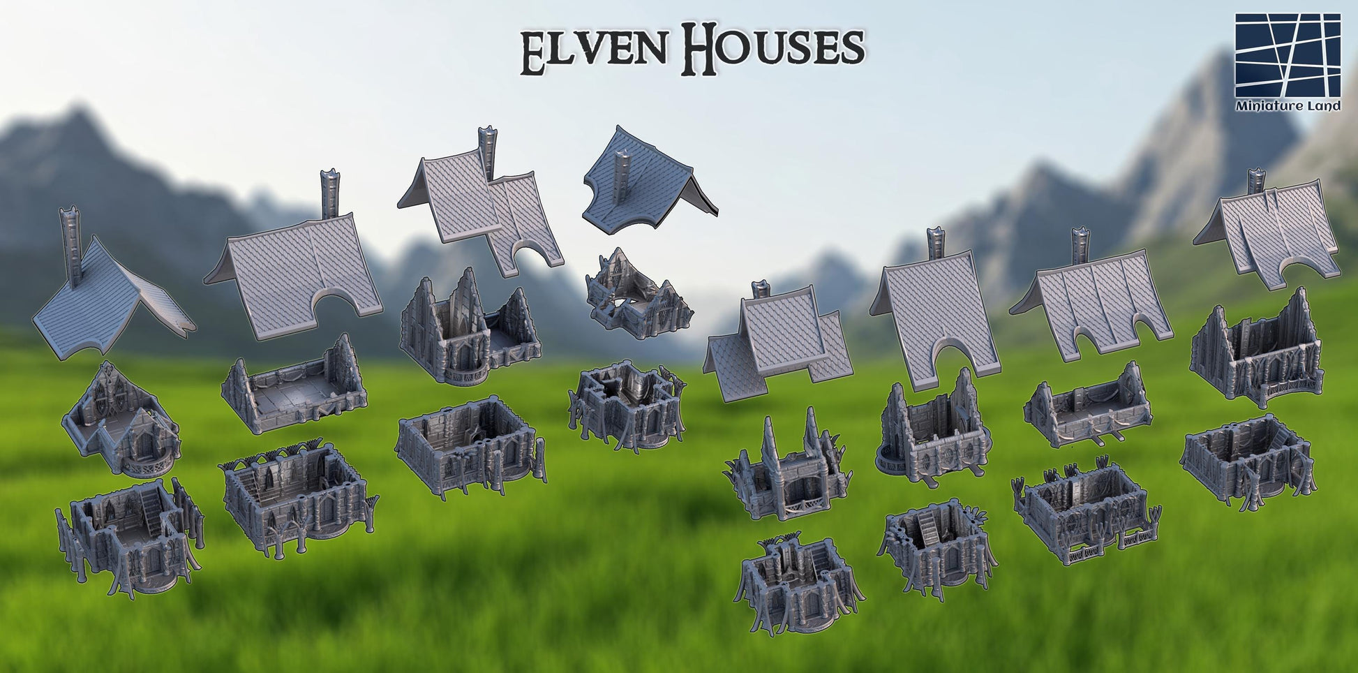 Whisperglen Vale Village – 28mm Elven Buildings Set