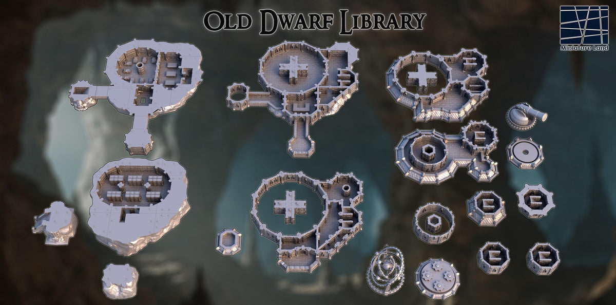 Old Dwarf Library – 28mm Megastructure (11 Levels)
