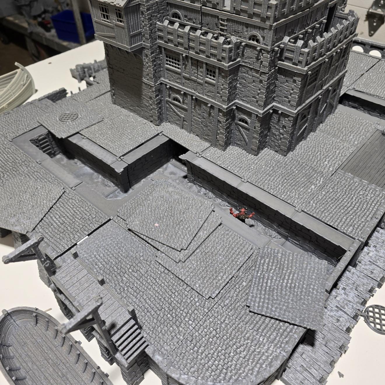 Ancrabourg Prison Complex, Prison, jail, lockup, Port Royal, Skirmish, D&D Terrain, Tabletop Terrain