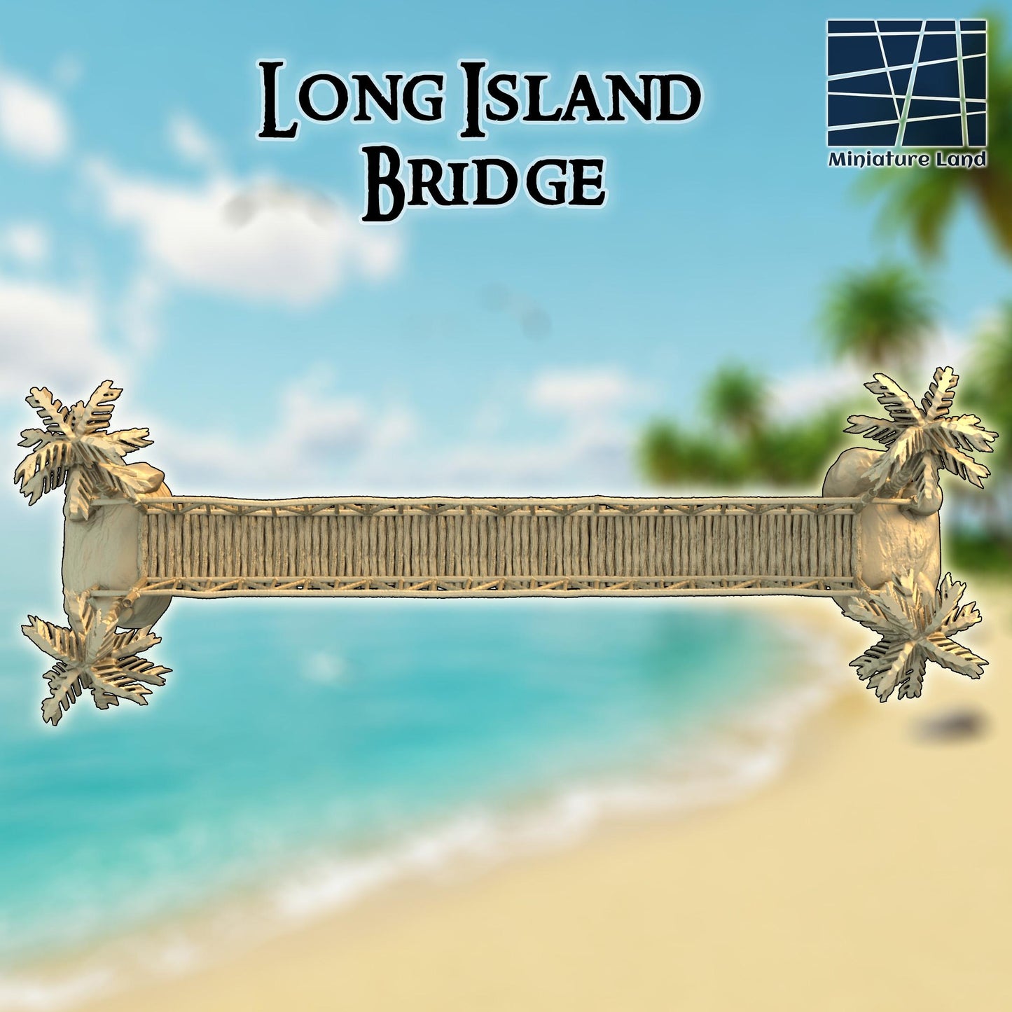 The Three-Palm Traverse – 30" Tropical Rope Bridge - Long Island Bridge