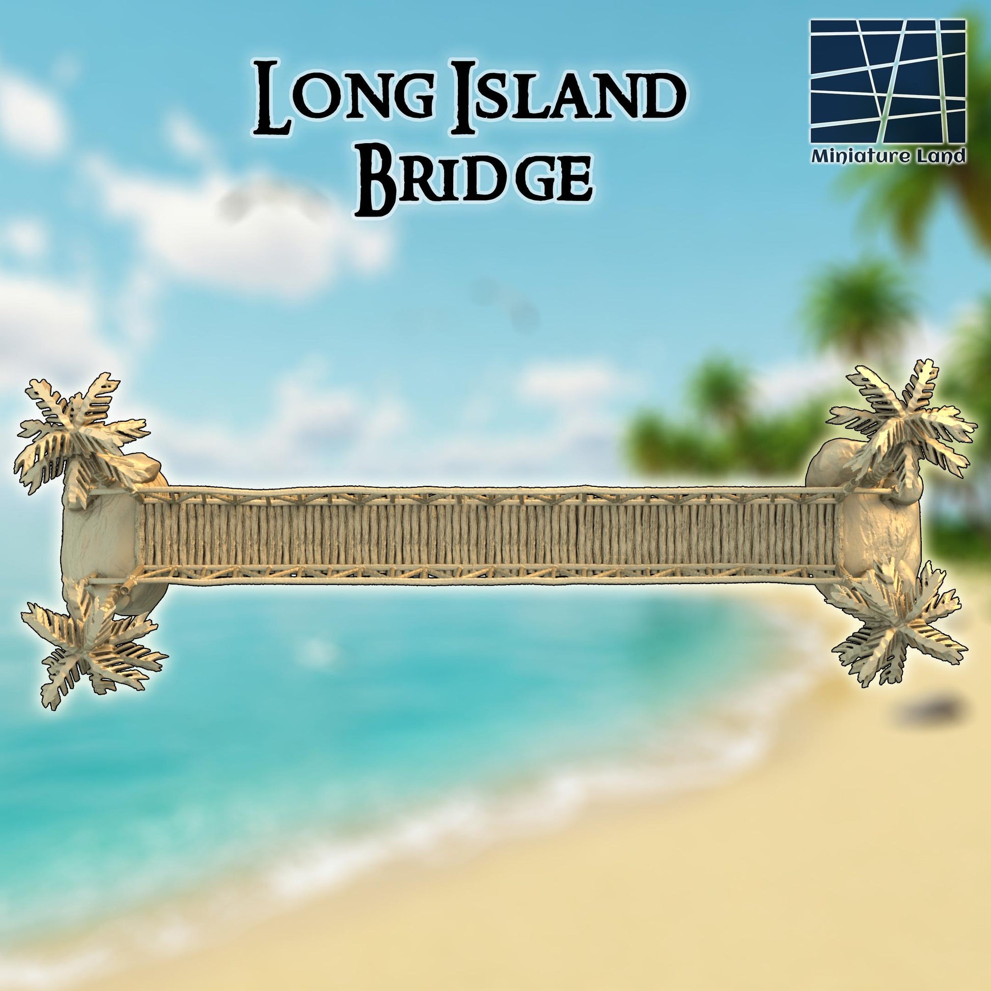 The Three-Palm Traverse – 30" Tropical Rope Bridge - Long Island Bridge