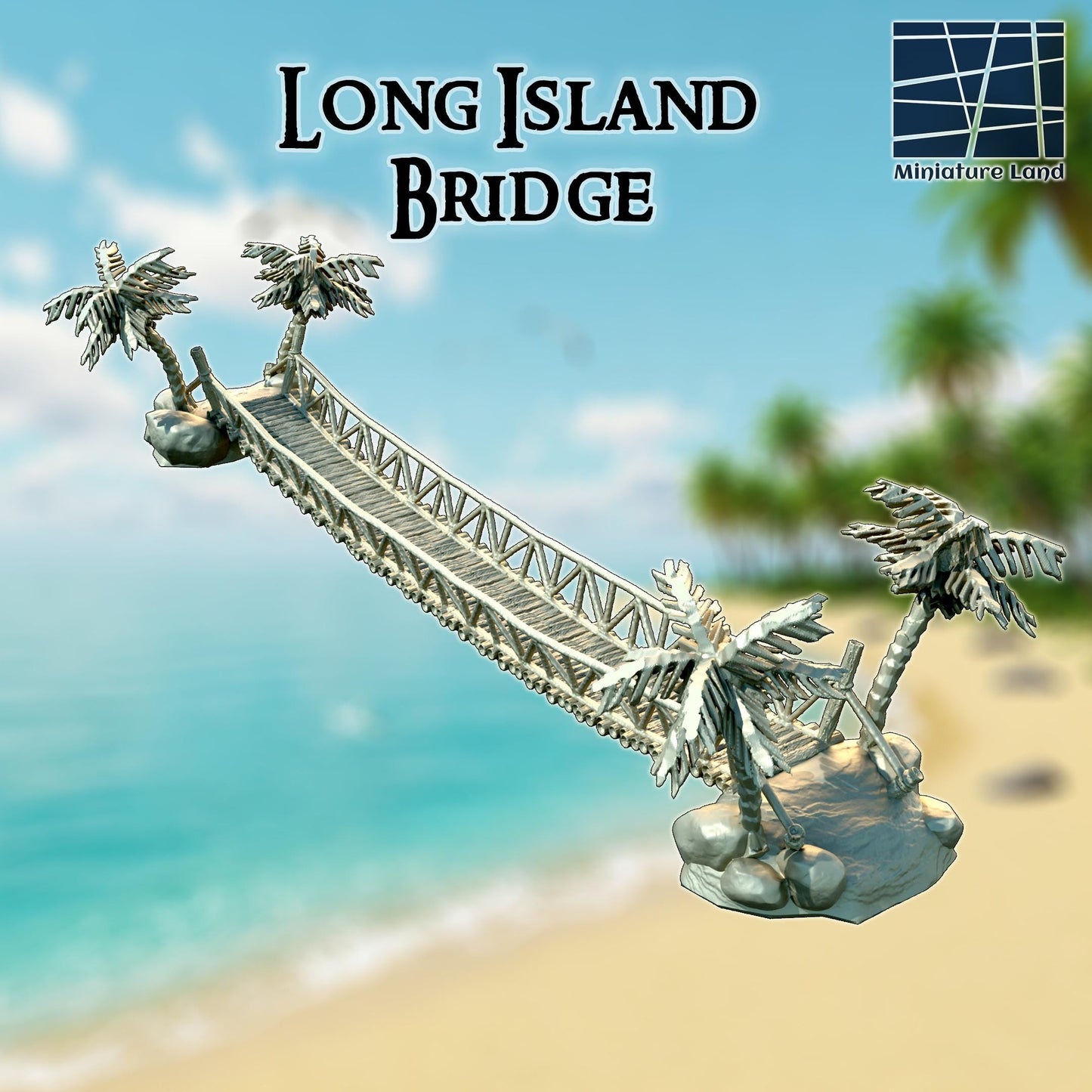 The Three-Palm Traverse – 30" Tropical Rope Bridge - Long Island Bridge