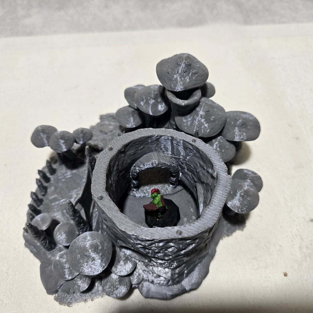 Sporekeeper’s Mushroom House – 3D Printed Unpainted PLA Building for Tabletop RPGs, DnD, Pathfinder & Wargaming