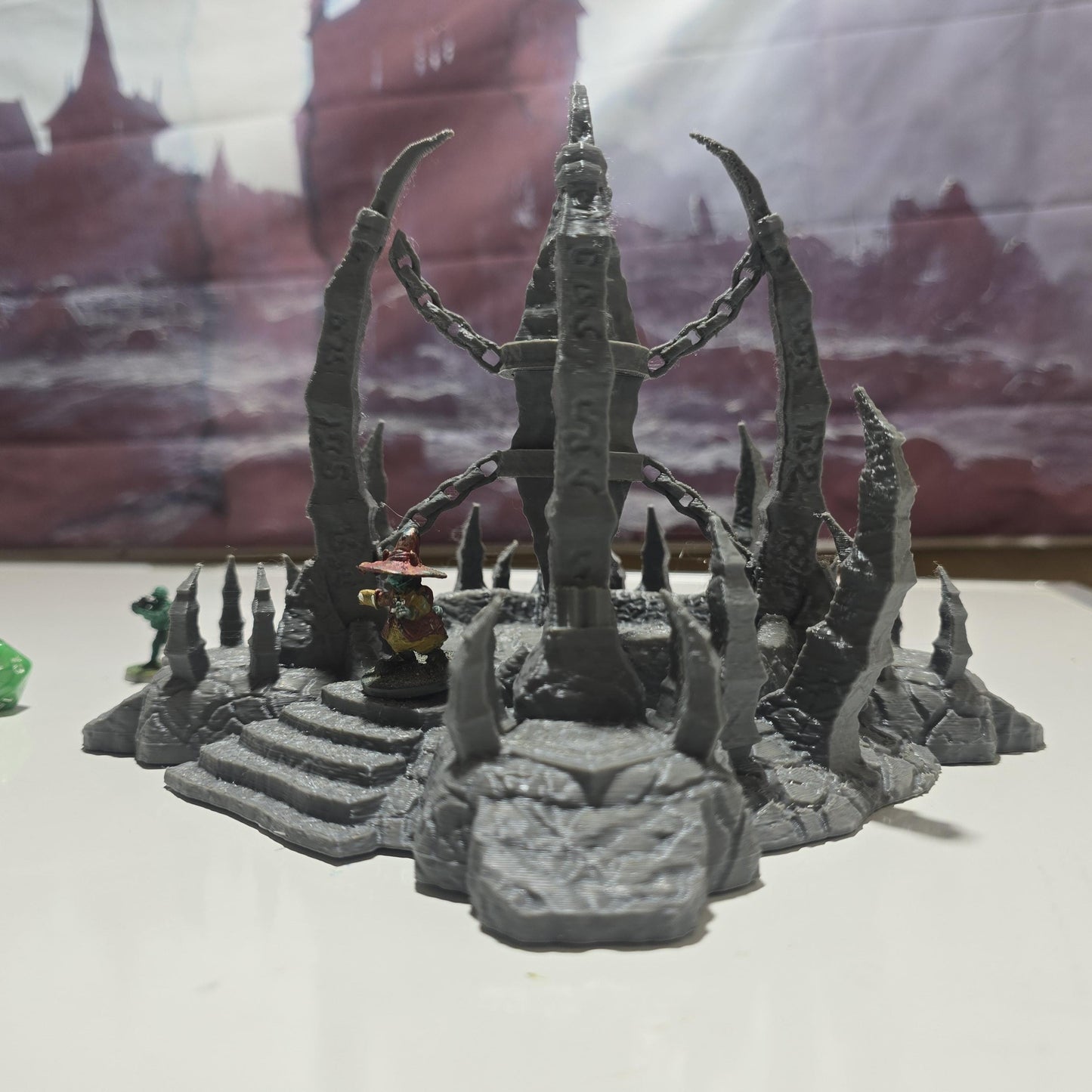 Chaos Altar – 28mm Fantasy Ritual Terrain, 3D Printed Unpainted PLA
