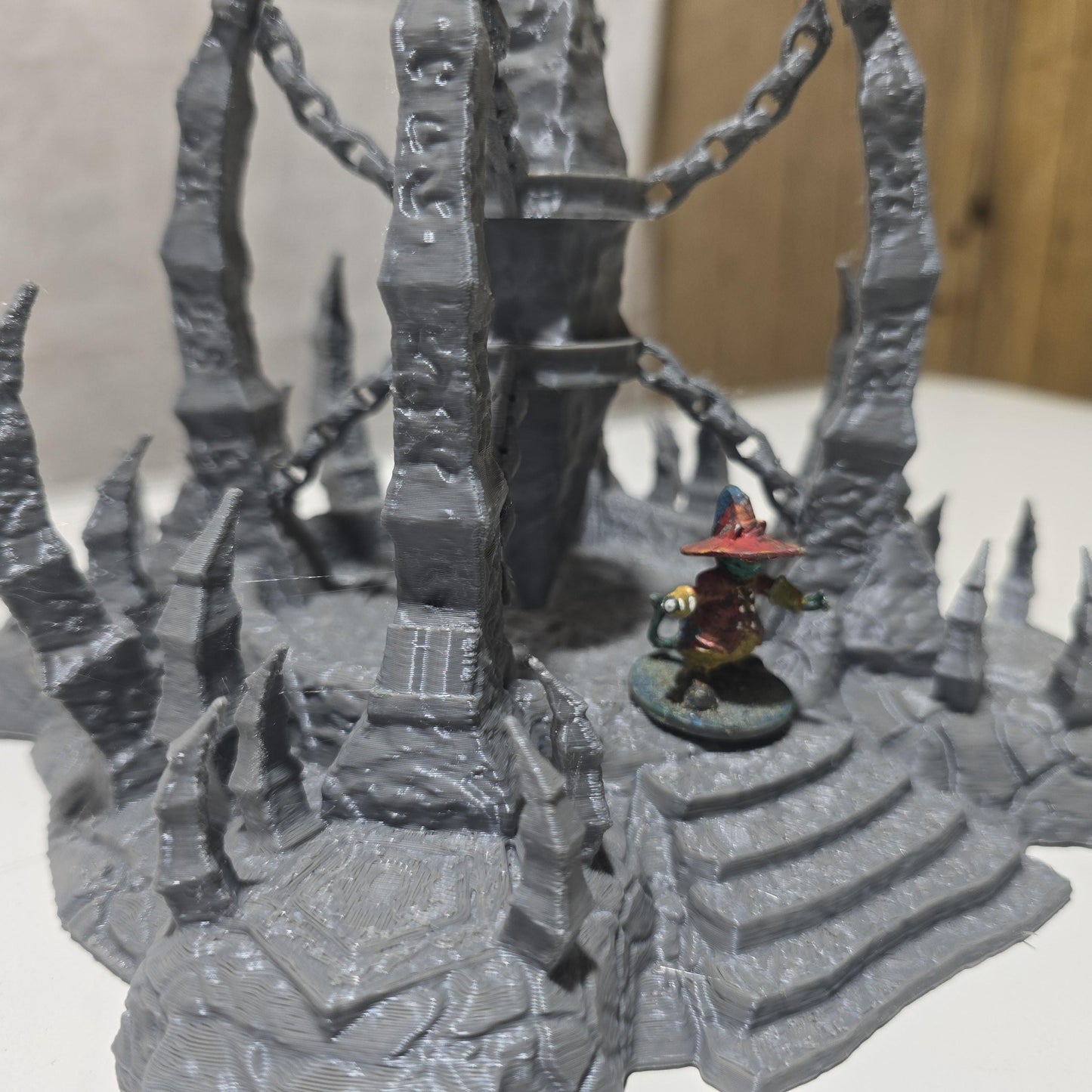 Chaos Altar – 28mm Fantasy Ritual Terrain, 3D Printed Unpainted PLA