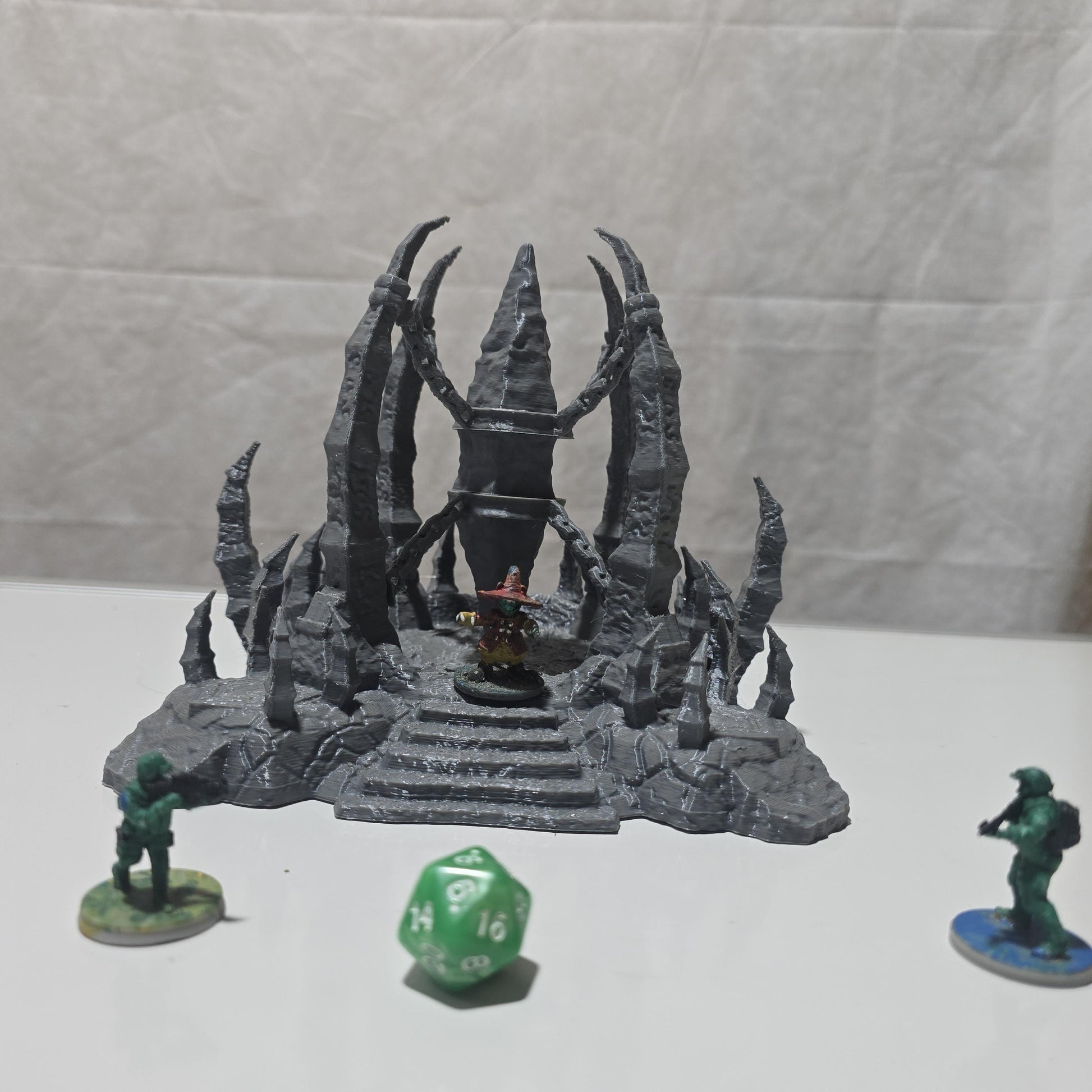 Chaos Altar – 28mm Fantasy Ritual Terrain, 3D Printed Unpainted PLA