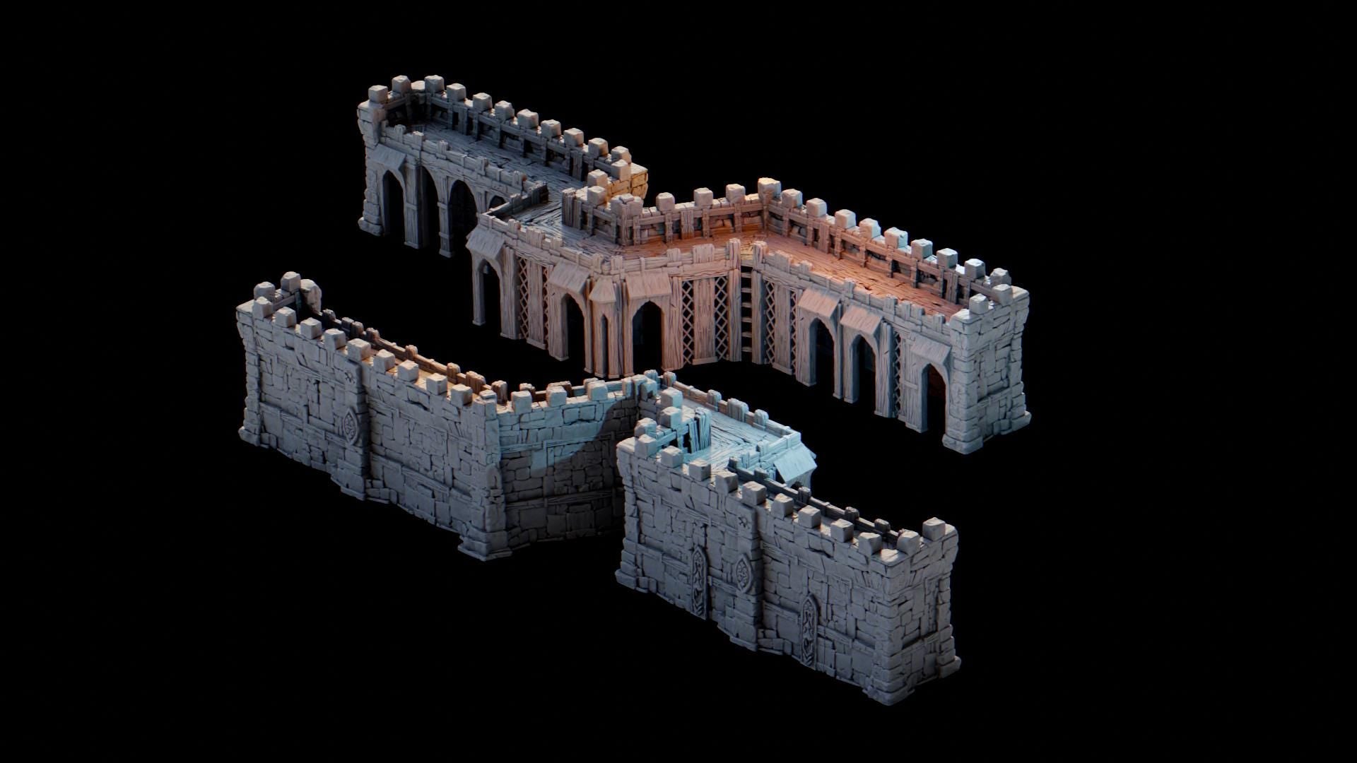 Kingdom of Guardia City Walls – 28mm Modular Wall System