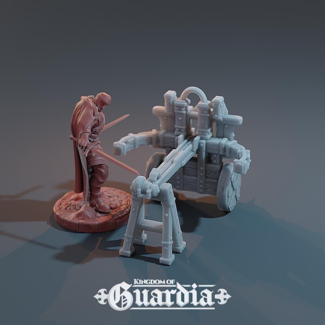 Kingdom of Guardia Mobile Ballista – 28mm Siege Engine