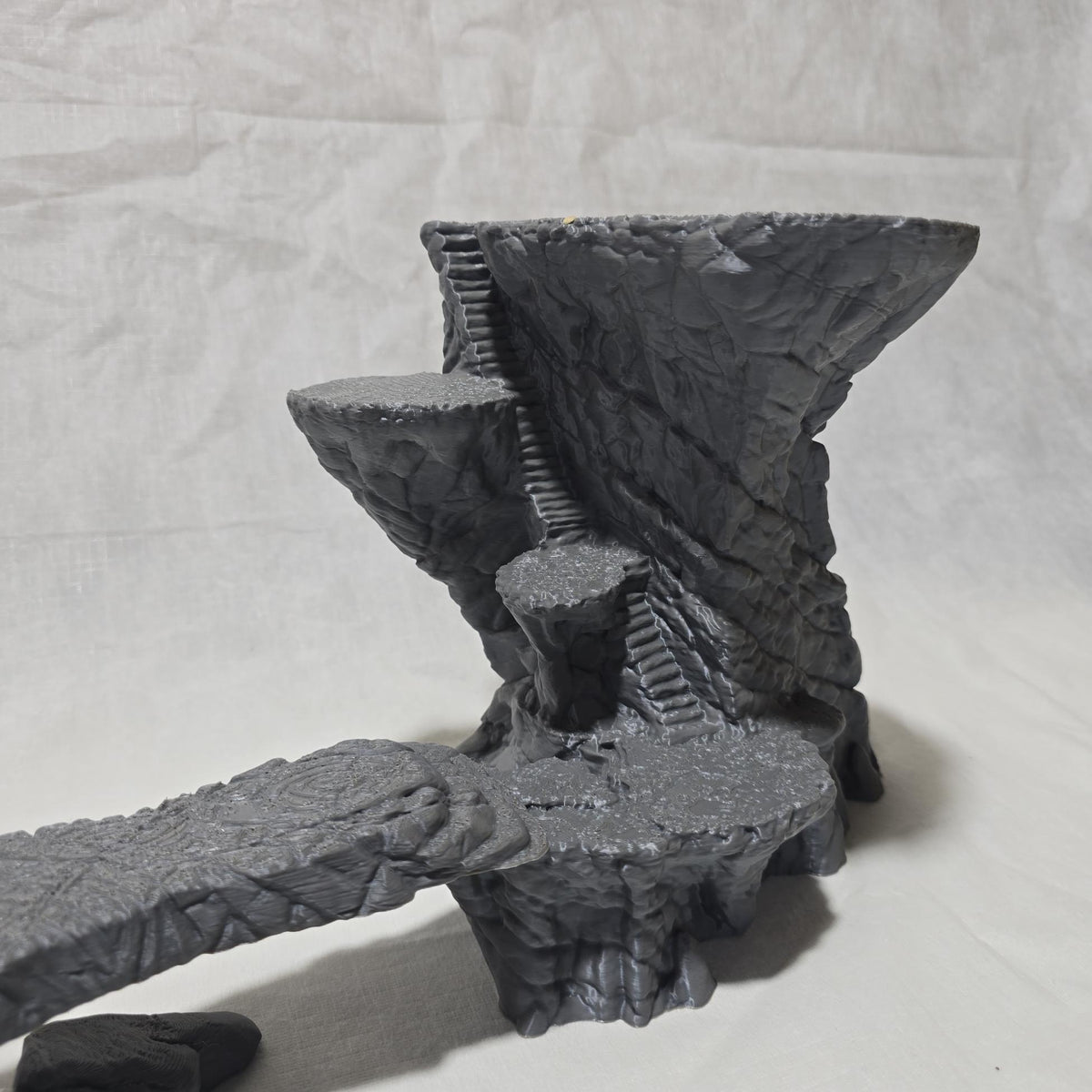 Highmarch Crags Cliff Set – 28 mm Cliff & Rock Set – 3D Printed Unpainted PLA Terrain for Tabletop RPGs, DnD