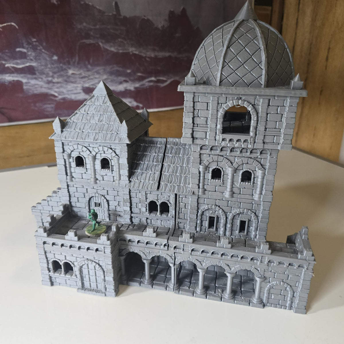 City of Abauros Bell Tower – 28 mm 3D Printed Unpainted PLA