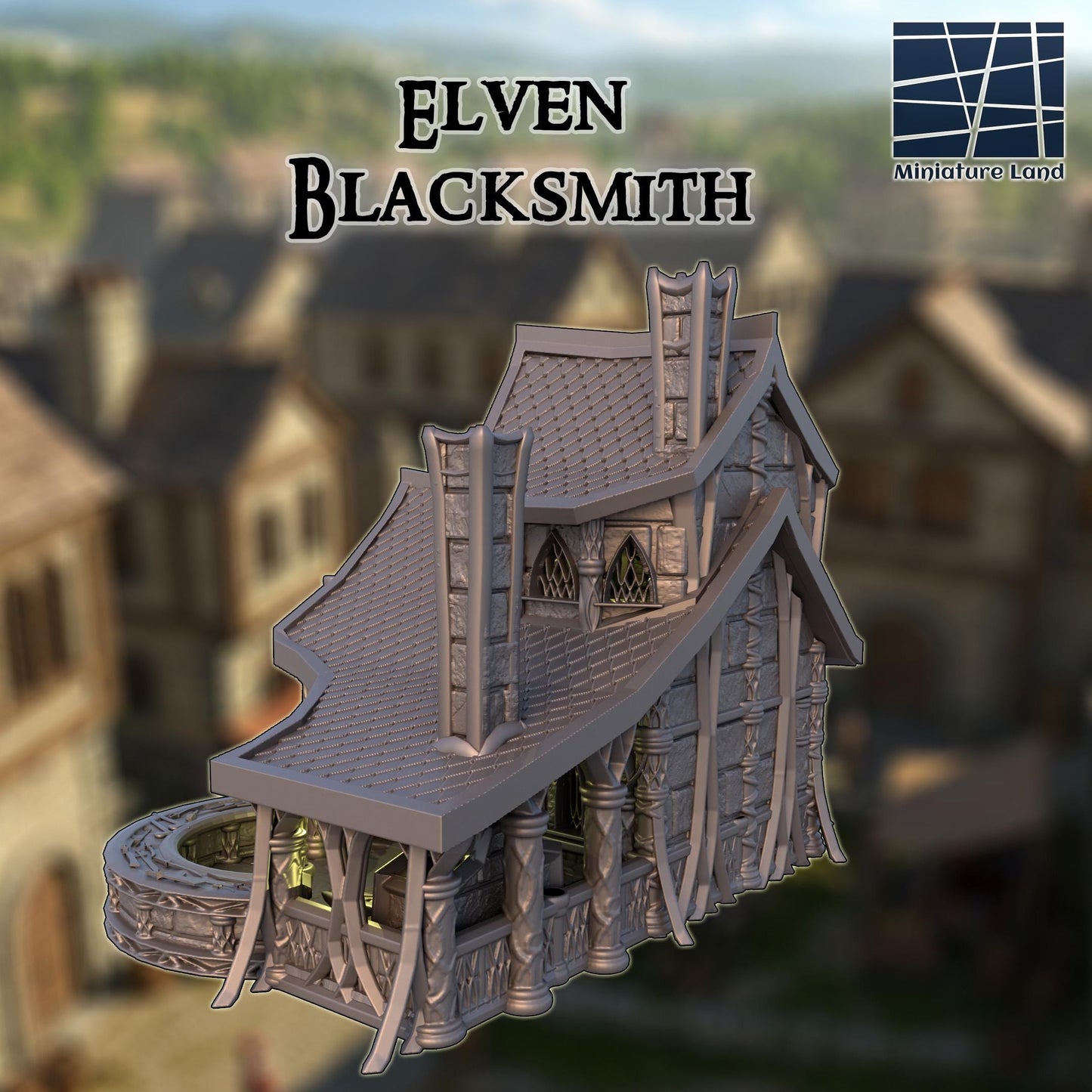 Elven Blacksmith – 28mm Fantasy Forge Shop