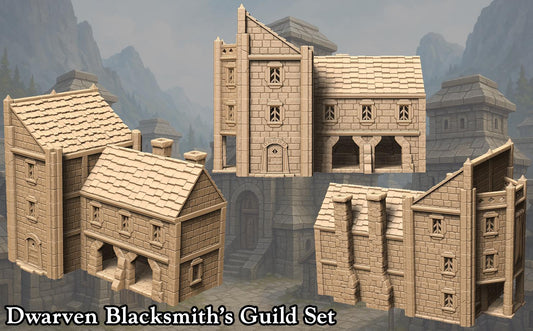 Dwarven Blacksmith’s Guild – 28mm Stone Guildhall