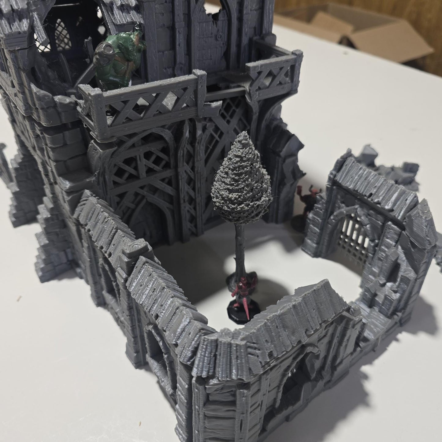Ruined Clock Tower - Fall of Guardia: 28MM Tabletop Terrain, Model Railroading, Gaming