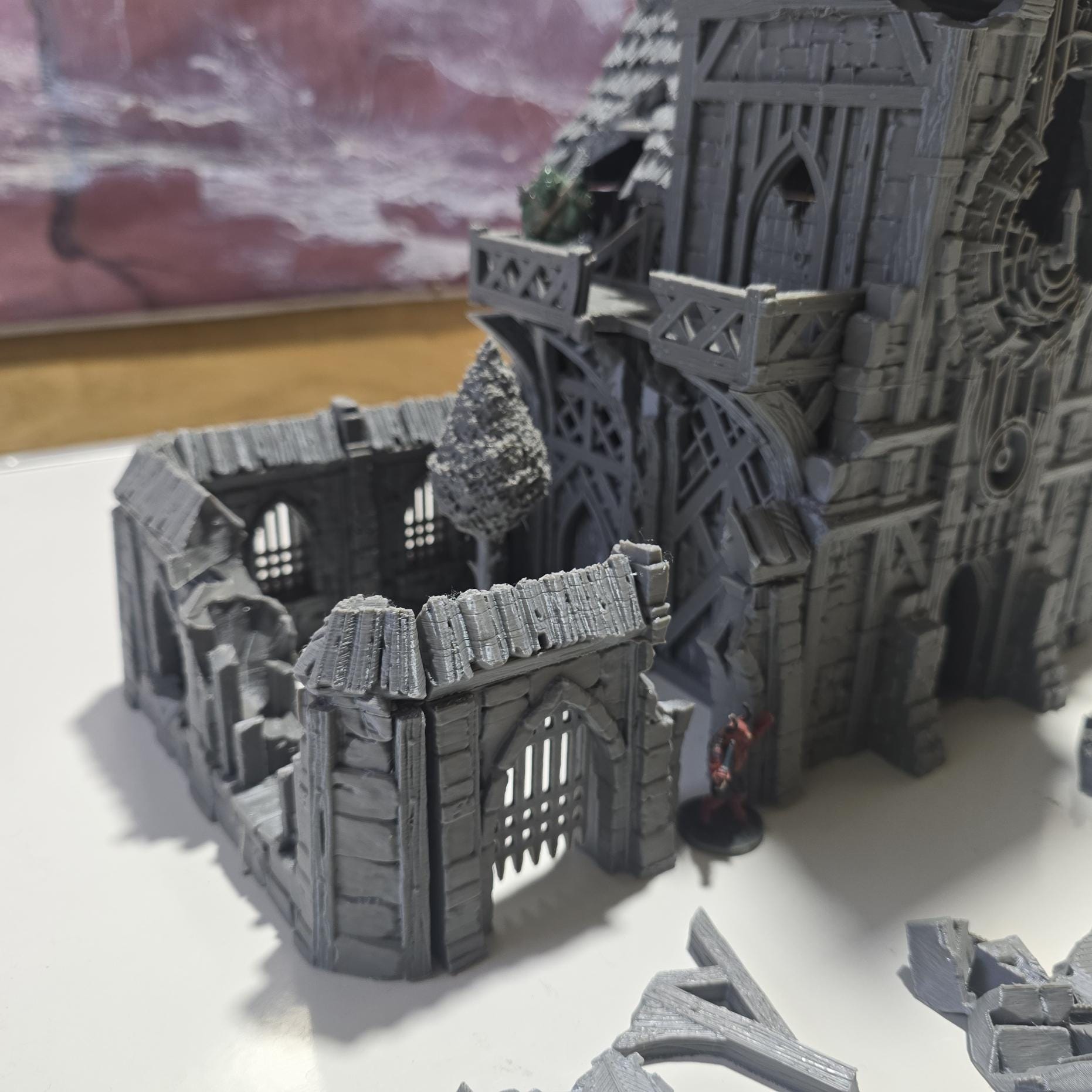 Ruined Clock Tower - Fall of Guardia: 28MM Tabletop Terrain, Model Railroading, Gaming