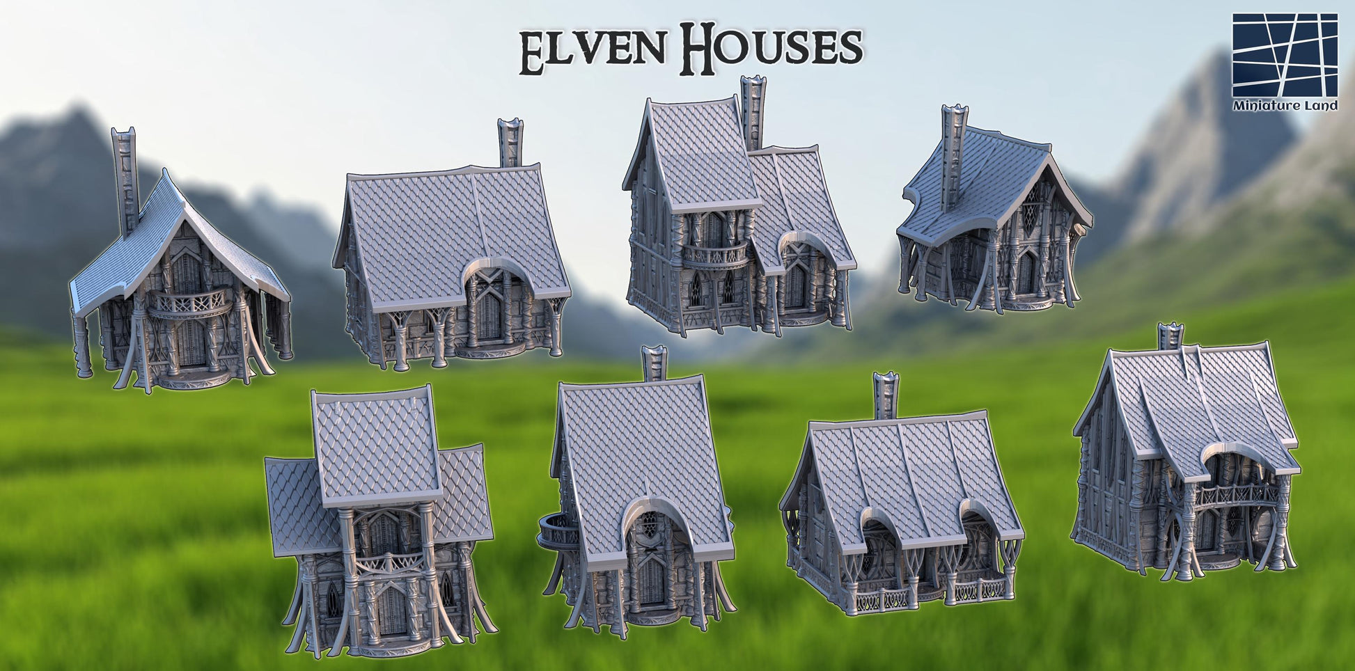 Whisperglen Vale Village – 28mm Elven Buildings Set