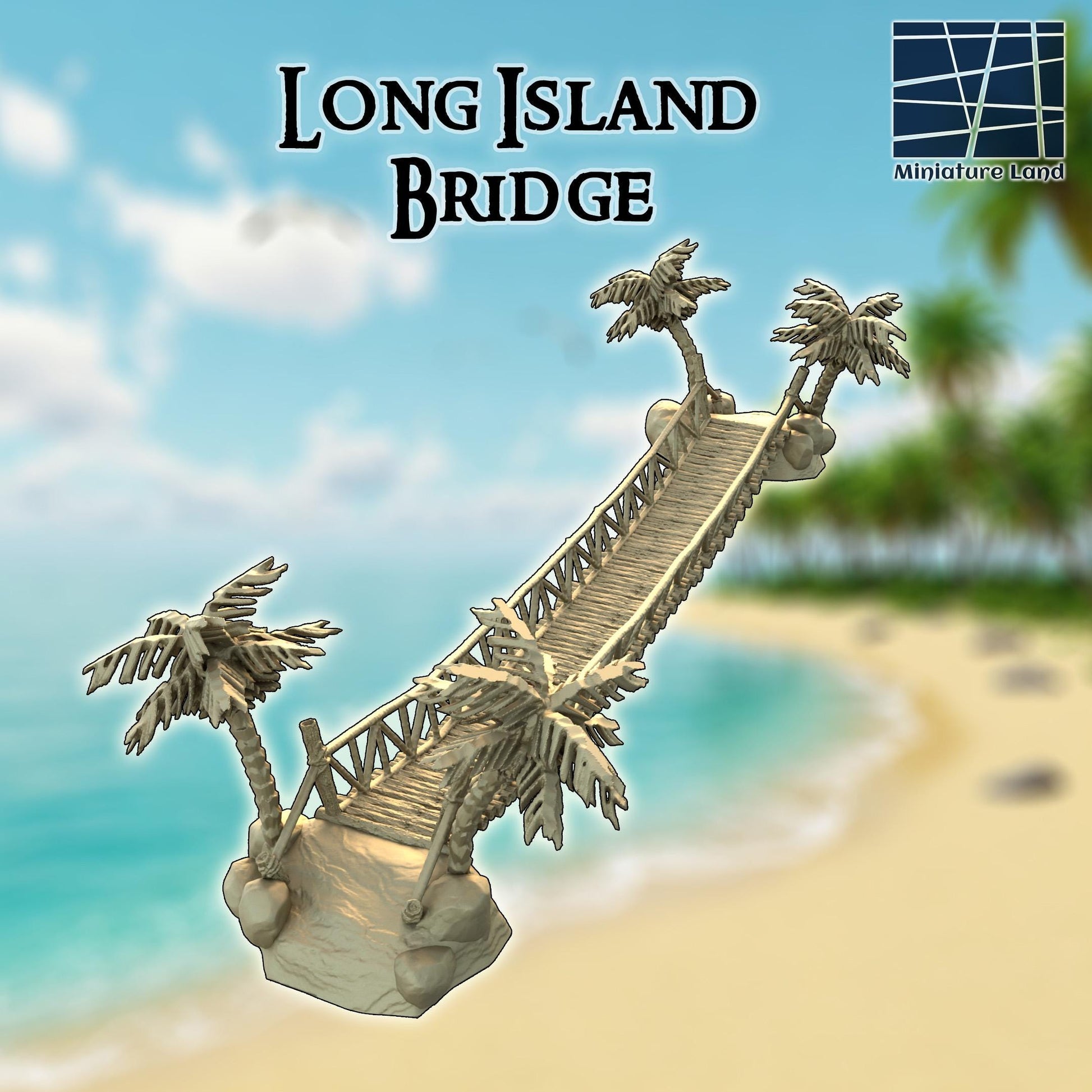 The Three-Palm Traverse – 30" Tropical Rope Bridge - Long Island Bridge