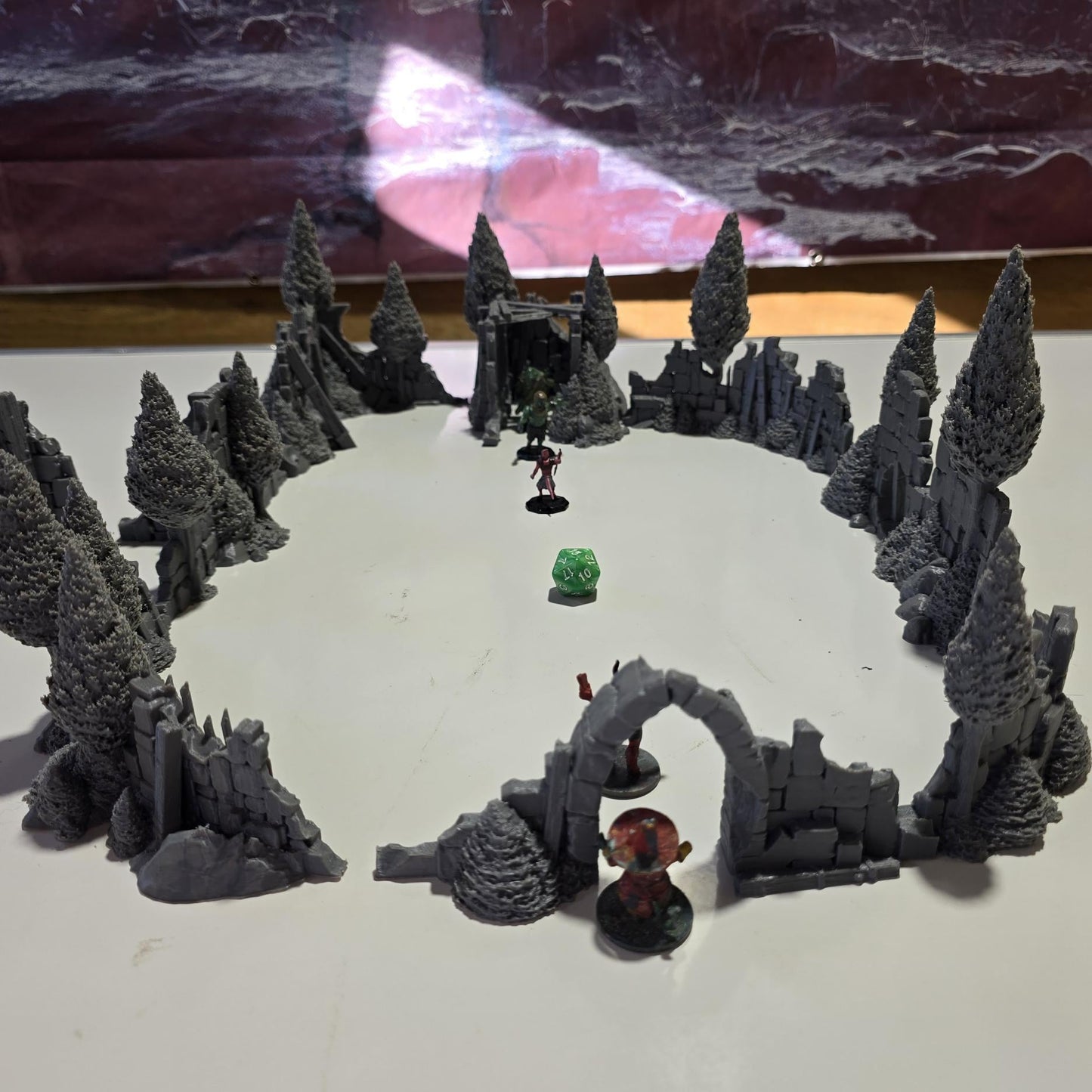 Forest Ruins Terrain Set: 28mm DnD Wargaming Scatter