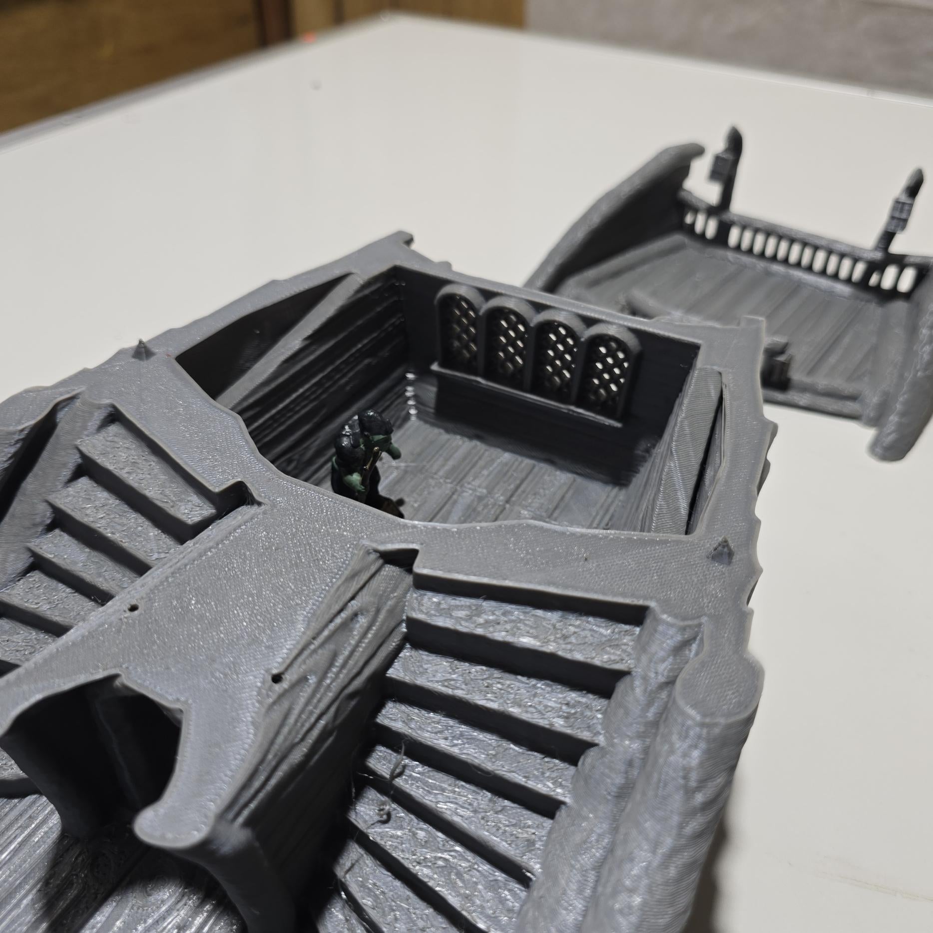 Elven Swan Ship: 28mm High Fantasy Sailing Vessel Tabletop Terrain, Model Railroading Diorama